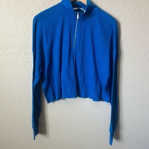 Calvin Klein Women waffle-knit half-zip top